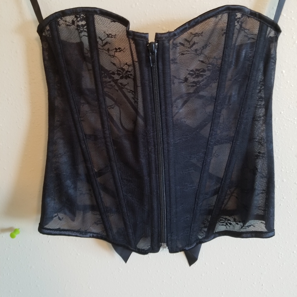Adore Me ribbed lace corset